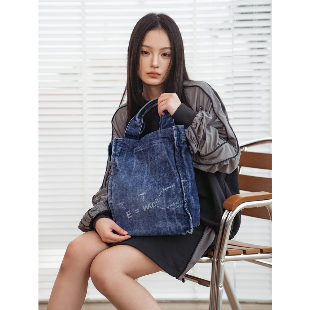 Somlord神洛进口牛仔托特包大容量丹宁牛仔包帆布斜挎包斜挎通勤,淘宝优惠券,粉丝福利购,淘宝优惠卷