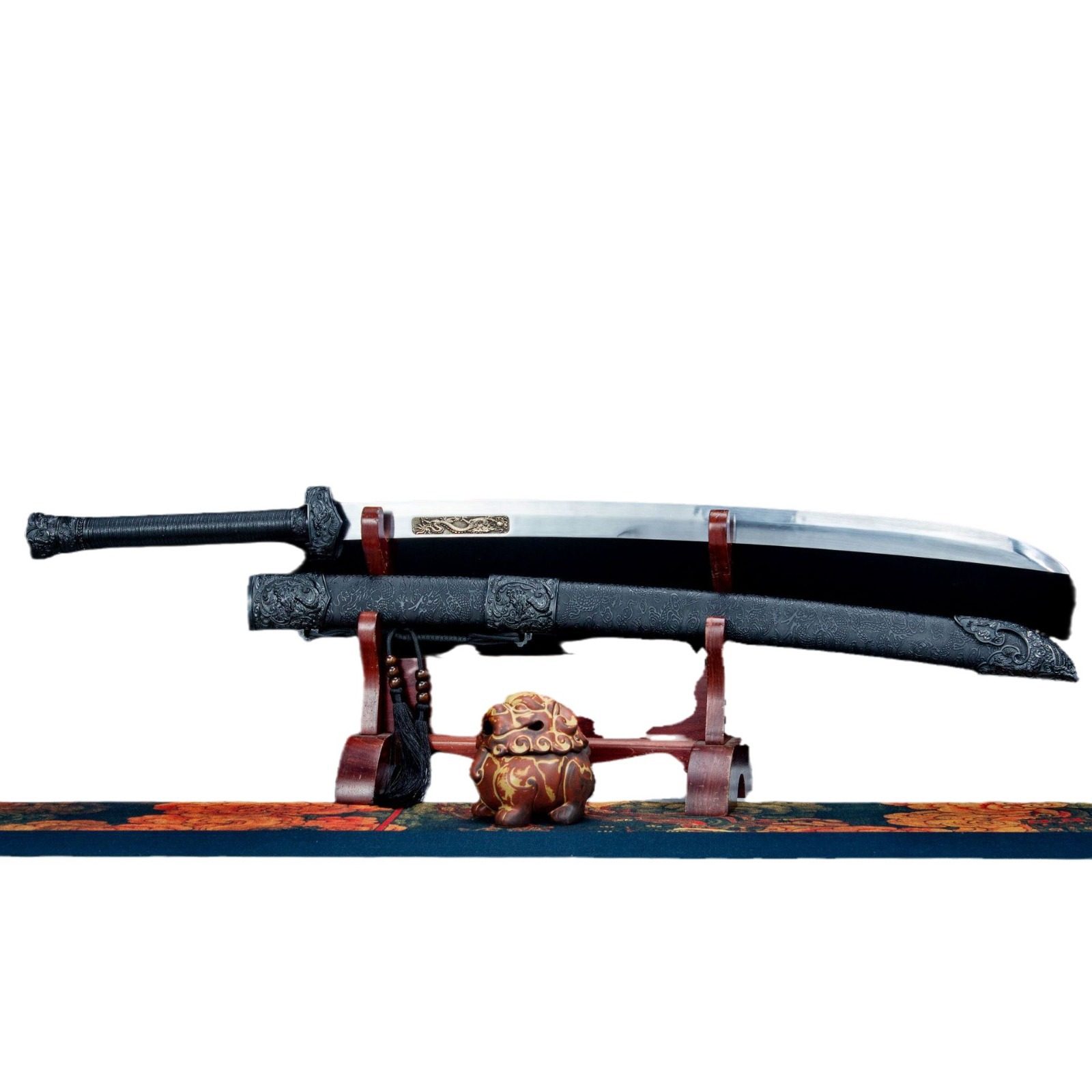 龙泉市刀剑高锰钢一体影视战刀双手刀清腰刀传统宝剑冷兵器未开刃,淘宝优惠券,粉丝福利购,淘宝优惠卷