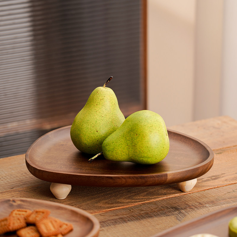 中式实木精致佛手柑糕点摆台托盘木质首饰托盘钥匙玄关桌面收纳盘,淘宝优惠券,粉丝福利购,淘宝优惠卷