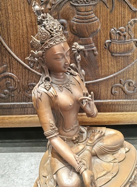 白度母/度母/度姆/绿度母/卓玛/白度姆/33cm紫铜佛像梵天佛堂摆件