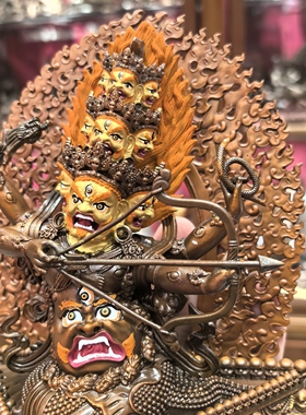 惹呼拉/热乎啦/热乎拉/惹乎拉/啦呼啦/喇呼拉/rahula紫铜摆件15cm