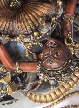 胜乐金刚/登巧/尼泊尔释迦族佛像/大威德/鎏金佛像/75cm藏传佛像