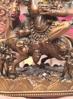 吉祥天母/班丹拉姆/吉祥天女/拉姆/12cm紫铜佛像梵天佛堂供奉摆件