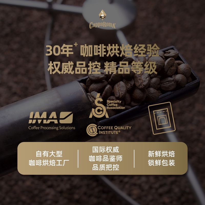 CappaRomA大师挂耳咖啡香浓醇厚低酸咖啡粉经典美式黑咖啡250g - 图0