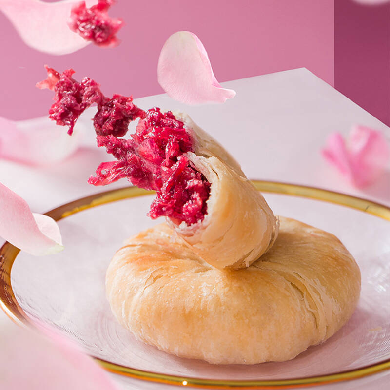 云南正宗特产玫瑰鲜花饼经典原味礼盒装糕点玫瑰饼零食小吃-图2