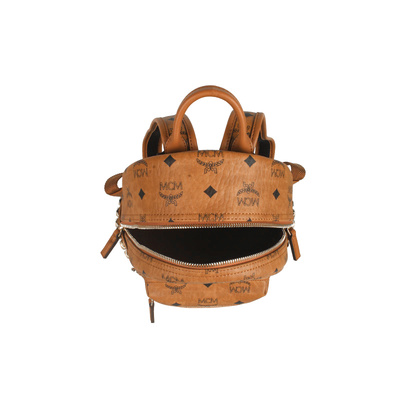 【自营】MCMSTARK系列 小号中性侧饰铆钉双肩包肩带可调节通勤