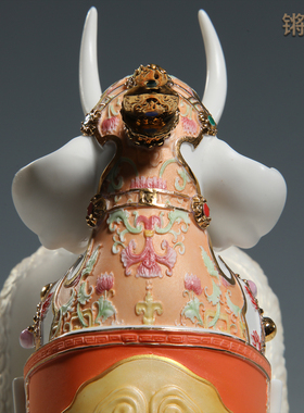 锵锵陶瓷吉祥如意大象装饰摆件