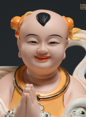 锵锵陶瓷10至14寸金童玉女佛像