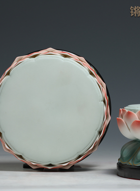 锵锵陶瓷佛像垫高底座莲花座