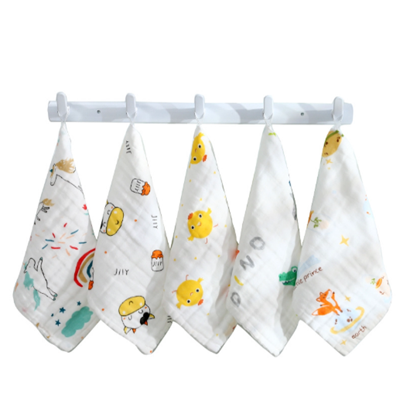 新生婴儿儿童纱布洗脸巾小方巾口水巾全棉口水兜围嘴拍嗝口水围