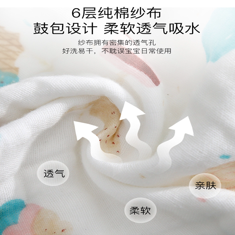 新生婴儿儿童纱布洗脸巾小方巾口水巾全棉口水兜围嘴拍嗝口水围