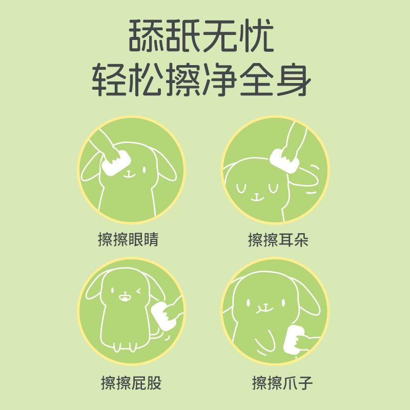 宠伴日记宠物湿巾猫咪狗狗专用清洁湿纸巾免洗擦脚泪痕擦屁股用品 - 图3