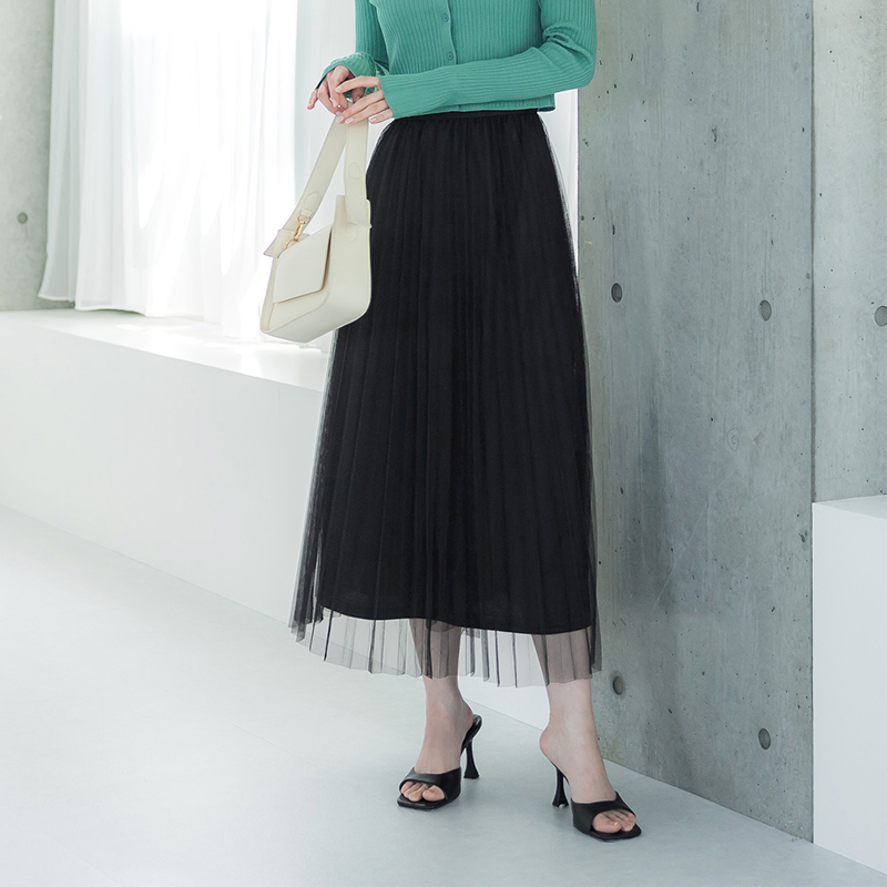 【博主同款】coca双层薄纱半身裙女装新款