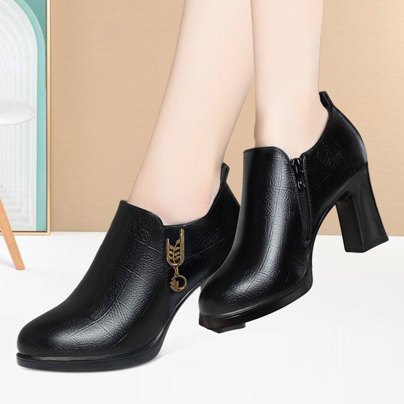 耐磨低帮高跟鞋新款百搭妈妈女鞋中年旗袍走秀鞋洋气新款深口单鞋,淘宝优惠券,粉丝福利购,淘宝优惠卷