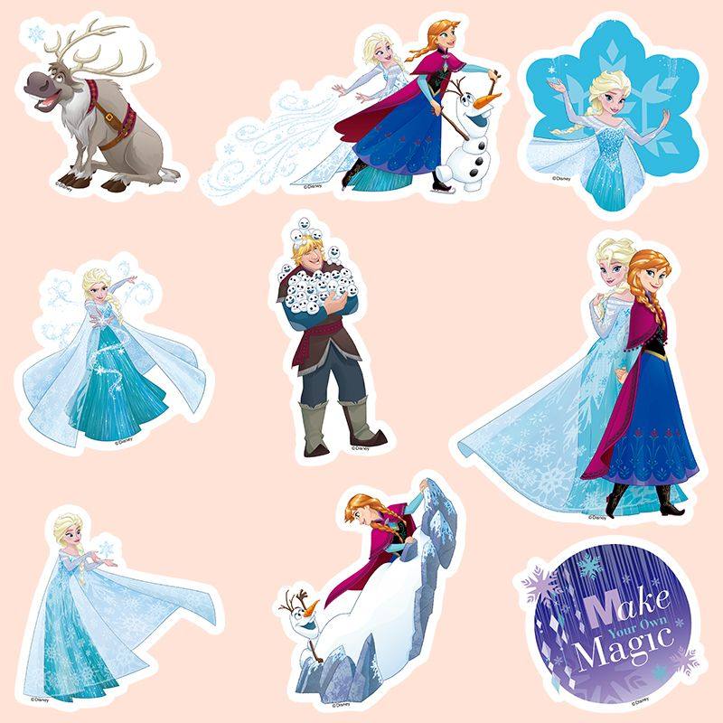 98张迪士尼冰雪奇缘镭射贴纸卡通安娜艾莎公主手机壳手账装饰贴画,淘宝优惠券,粉丝福利购,淘宝优惠卷
