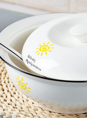 陶瓷大汤碗带盖品锅汤盆 酒店家用装菜汤碗景德镇陶瓷餐具大汤锅