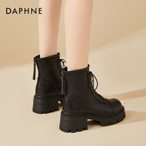 Daphne Daphne at first glance ~ Inron Wind Martin boots woman 2024 new thick bottom high heel overfire short boot