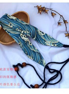古风手工棉麻吸汗发带