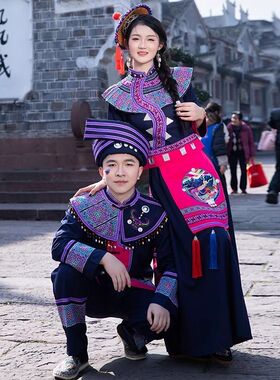 新款毛南族服装男少数民饰
