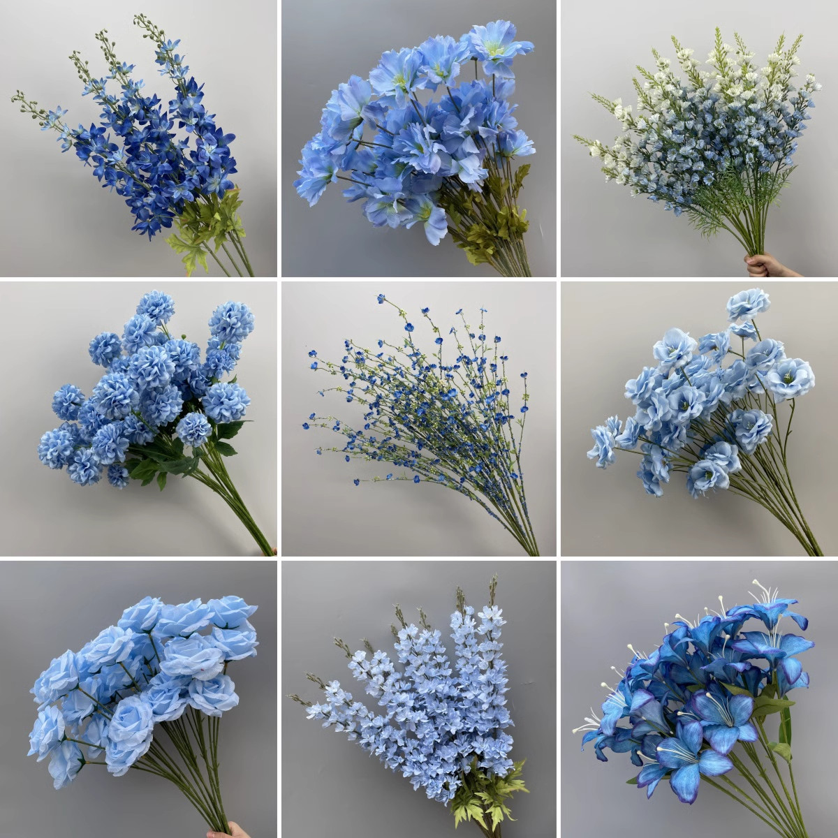 雾蓝色仿真花花艺婚礼花材婚庆绢花雾霾蓝婚庆道具装饰假花拱门花,淘宝优惠券,粉丝福利购,淘宝优惠卷