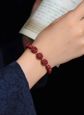 三合六合生肖男女款朱砂手串