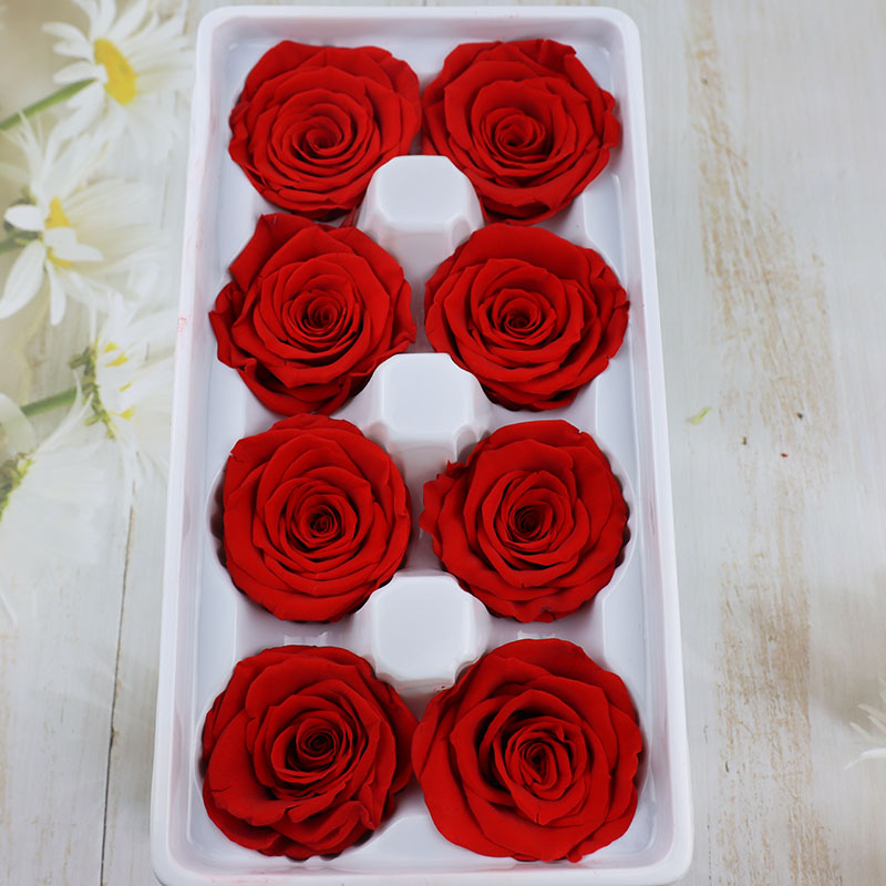情人节永生花A级真玫瑰花4-5cm保鲜520DIY手工生日礼盒车挂材料