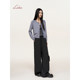 Liilou ກວດເບິ່ງ patchwork drawstring trousers striped
