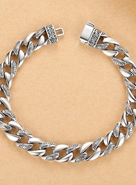 新款唐草纹古巴手链复古做旧款节