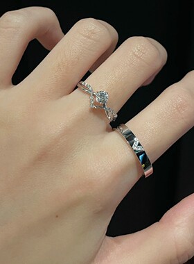 新款为爱加冕戒指男女情侣对戒轻