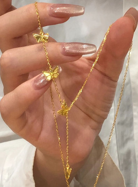 新中式幻境之蝴蝶流苏项链女款吊