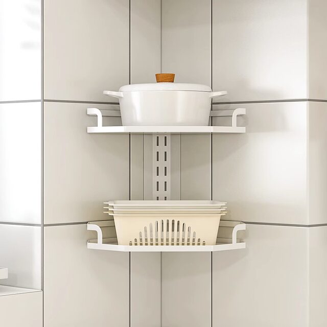 No punch-free corner multi-layer kitchen storage rack