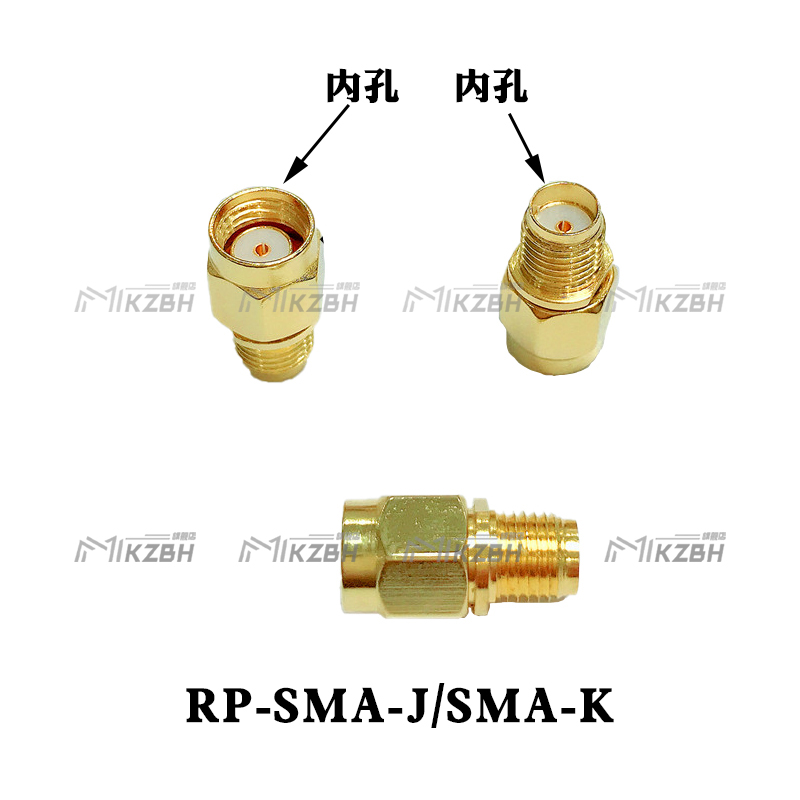 SMA天线射频转接头SMA-JKW公对公转母头三通头弯头直角反极加长 - 图2