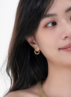 小扭扭耳圈日系百搭素圈