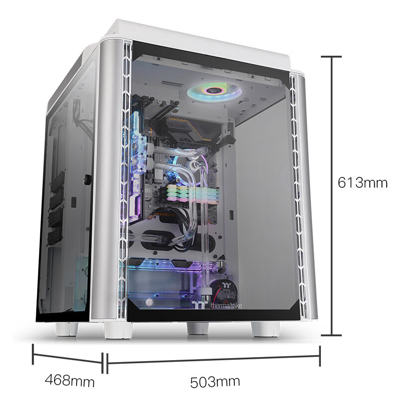 Tt（Thermaltake）Level 20 HT白色国际版机箱水冷电脑主机-图1