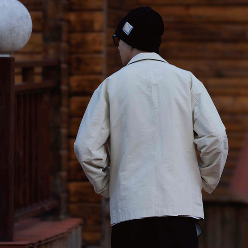 Hungry Artist2025秋款双排扣休闲西服男藏青色西装夹克日系外套 - 图2