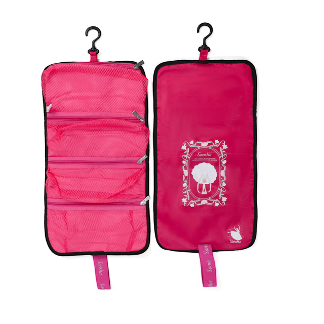 Sansha dance shoe storage bag can be hung as a toiletry bag for travel
