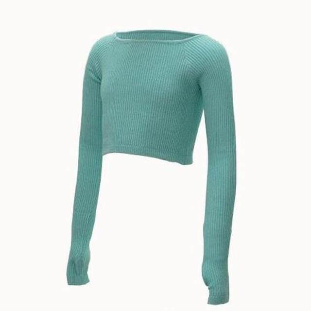 Sansha warm top dance practice clothes white sweater