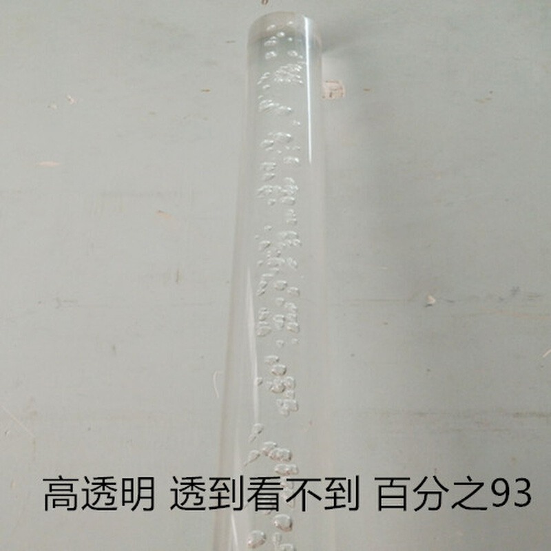 彩色气泡亚克力棒 透明有机玻璃棒 亚克力圆柱气泡加工螺纹导光棒 - 图3