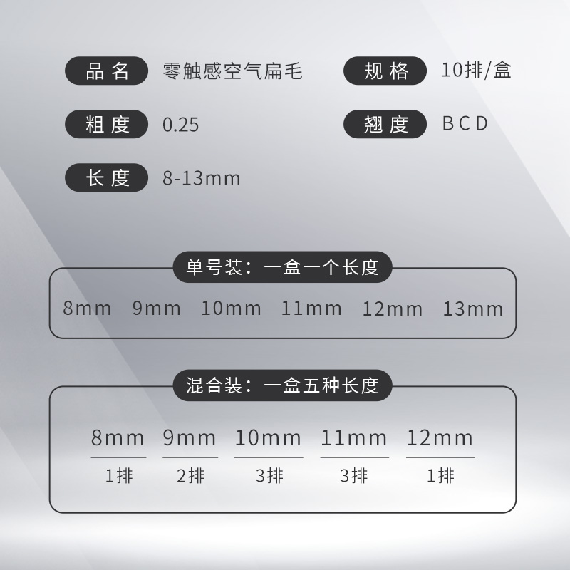 0.25单根嫁接睫毛风吹动双毛尖空气扁毛超浓密亚光黑种植睫毛美睫-图1