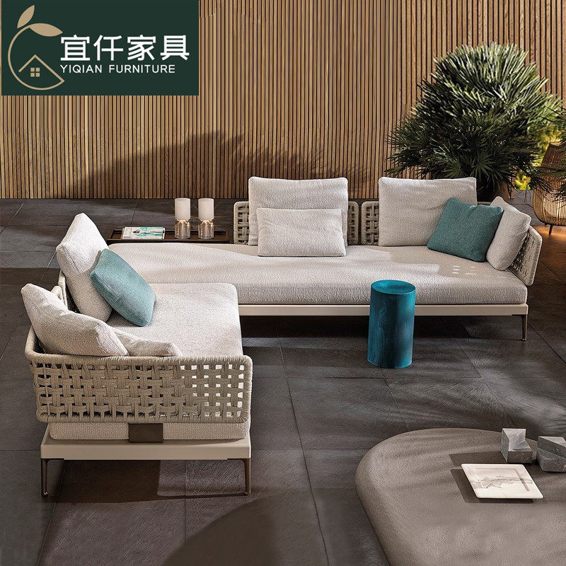 北欧户外藤编沙发组合+竹桌椅庭院阳台休闲椅,淘宝优惠券,粉丝福利购,淘宝优惠卷