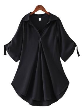 女式白色上衣宽松衬衫女式