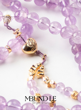 摩邦珠宝金运紫禄项链