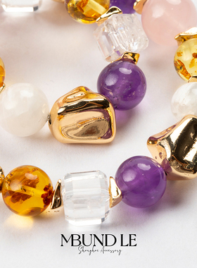 摩邦珠宝幻彩多巴胺-多宝水晶手链 9-11mm(多样性发其一