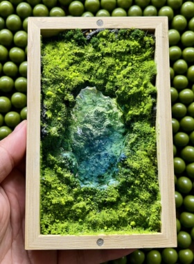 原创纯手工天池微缩景观手办摆件