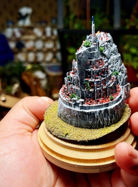 手工魔戒白城微景观手办摆件