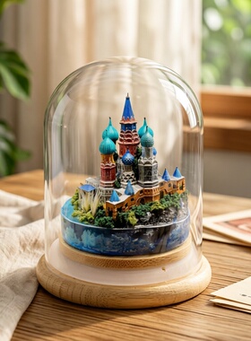 手工圣瓦西里大教堂微缩场景手办