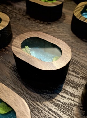 手工微缩景观戒指盒木盒扩香摆件