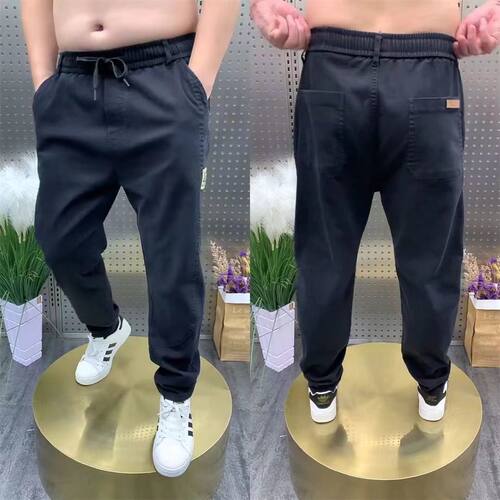 大码弹力牛仔裤男款宽松加肥加大夏季薄款工装休闲裤工地耐磨裤子 - 图2