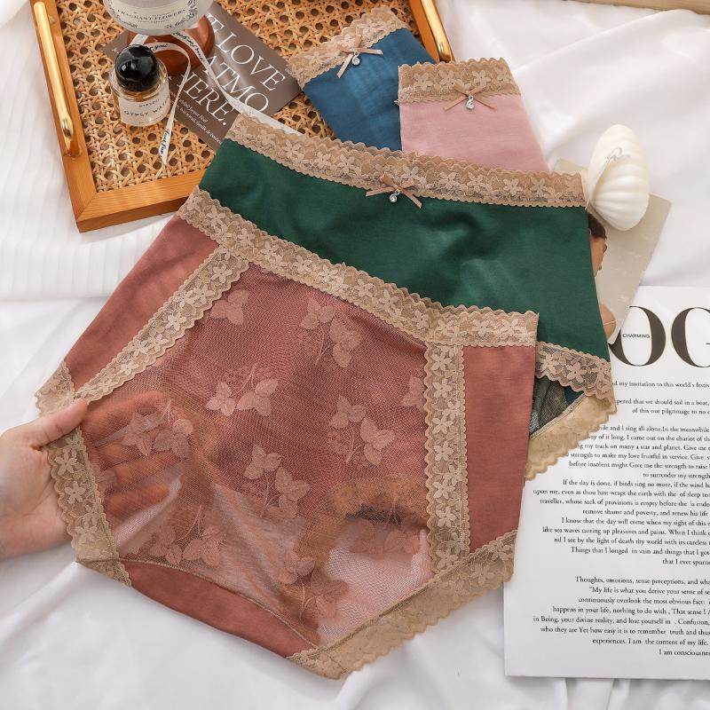 名痕性感蕾丝内裤女2025新款纯棉收腹大码胖MM无痕小香风三角短裤,淘宝优惠券,粉丝福利购,淘宝优惠卷