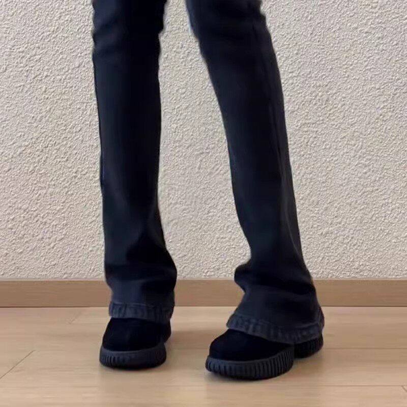 敲好穿秋冬新款气质复古厚底粗跟8cm真皮百搭时尚深口一脚蹬单鞋,淘宝优惠券,粉丝福利购,淘宝优惠卷